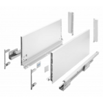 Guide per cassetti Axispro Soft close estrazione totale con Spondina Bianco D mm.199 varie lunghezze  GTV